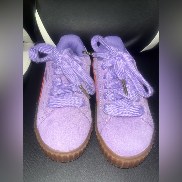 Puma X Fenty Big Kids Creeper Phatty Jr Athletic Sneakers Purple Leather Size 1C - Picture 2 of 8